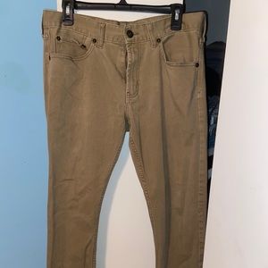 Mens khaki/ Tan Bullhead skinny Jeans